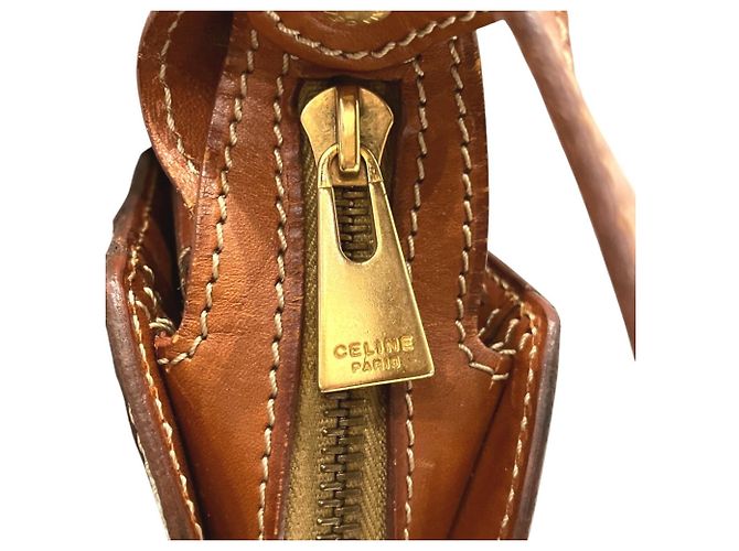 Céline Bolso de hombro Celine Macadam de piel Castaño - vista 7