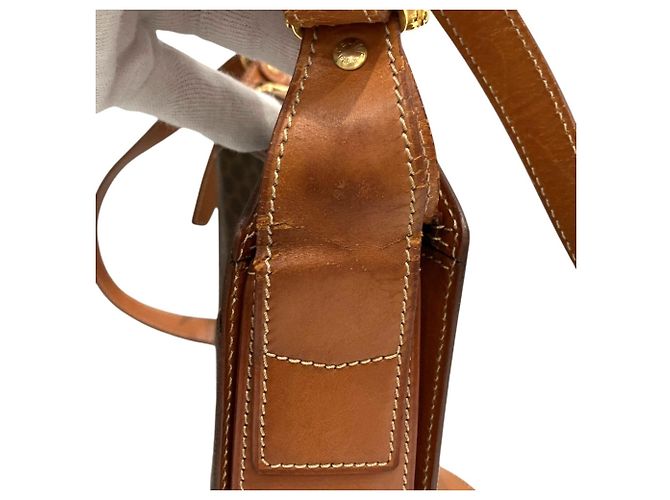 Céline Bolso de hombro Celine Macadam de piel Castaño - vista 8