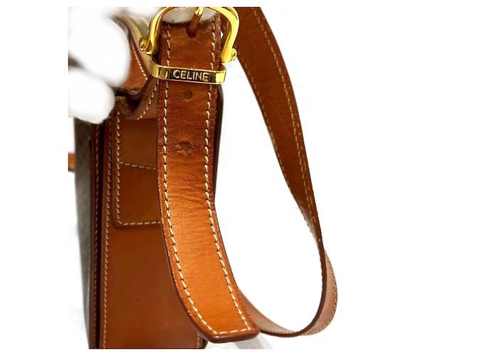 Céline Bolso de hombro Celine Macadam de piel Castaño - vista 9