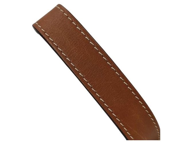 Céline Celine Box-Handtasche aus braunem Leder mit Riemen - Ansicht 6