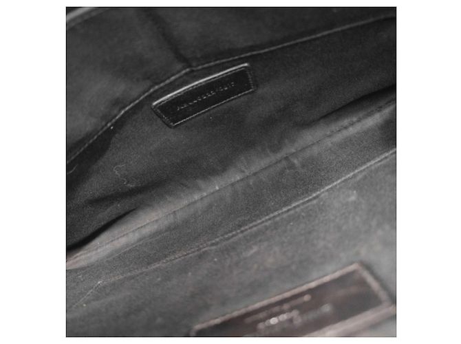 Borsa a pochette in pelle grigia Yves Saint Laurent Marrone - vista 8