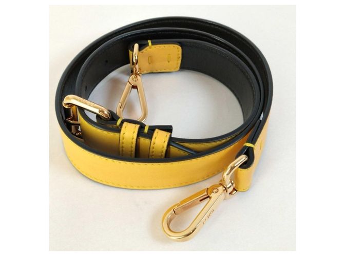 Borsa a mano Fendi in pelle gialla Giallo - vista 10