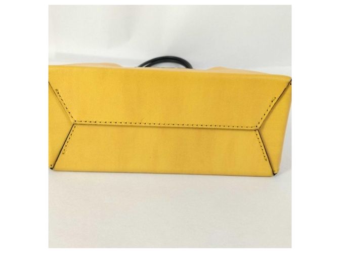 Borsa a mano Fendi in pelle gialla Giallo - vista 3
