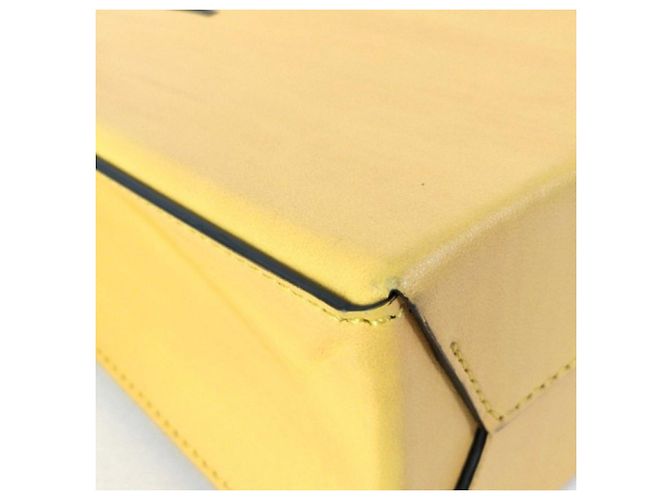 Borsa a mano Fendi in pelle gialla Giallo - vista 6