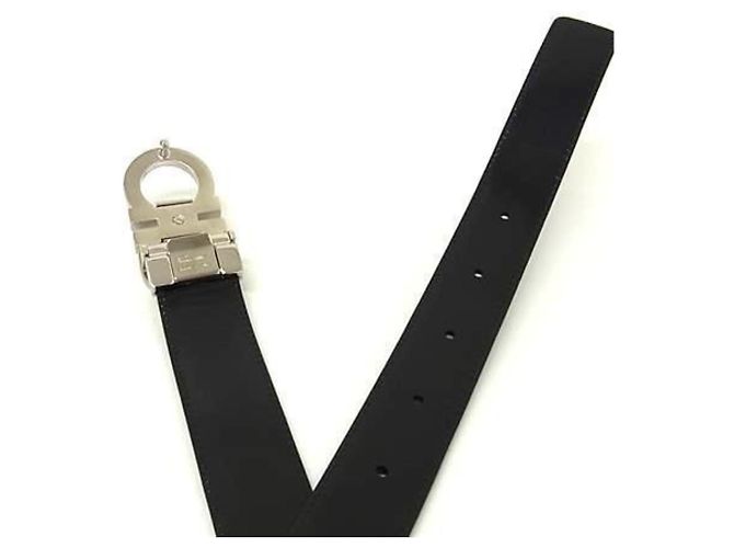 Salvatore Ferragamo Gancini Ledergürtel Schwarz - Ansicht 3