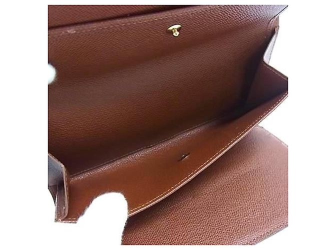 Louis Vuitton Portefeuille Tresor International Long Wallet Marron Monogramme - vue 6