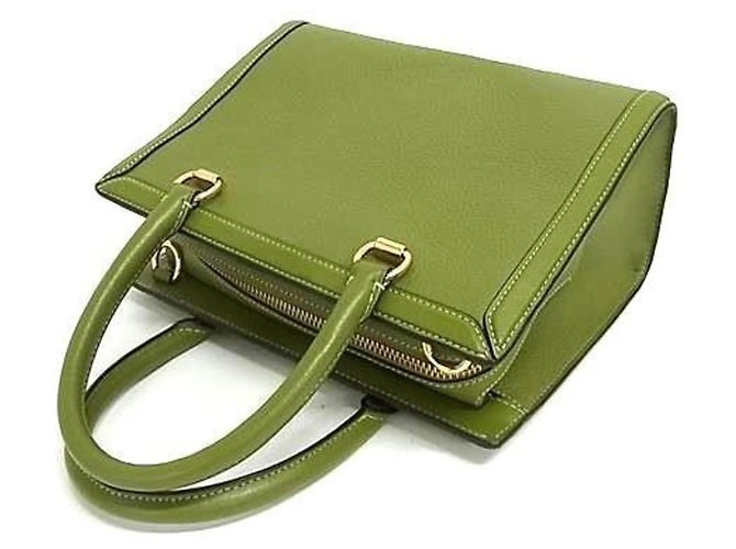 Borsa COACH Grace Carryall CC141 in pelle verde - vista 3