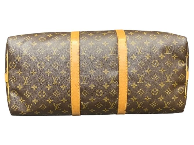 Louis Vuitton Keepall Bandoulière 50 Boston Bag Marrone Monogramma - vista 3