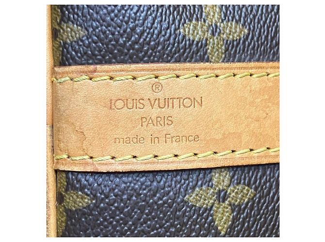 Louis Vuitton Keepall Bandoulière 50 Boston Bag Marrone Monogramma - vista 4