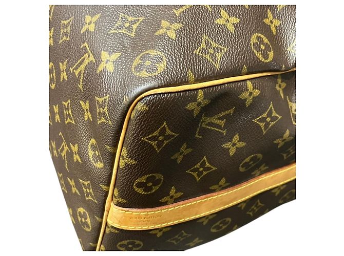 Louis Vuitton Keepall Bandoulière 50 Boston Bag Marrone Monogramma - vista 8