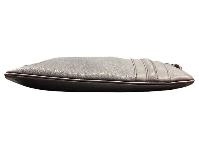 Sac messager Gucci en cuir marron - vue 3