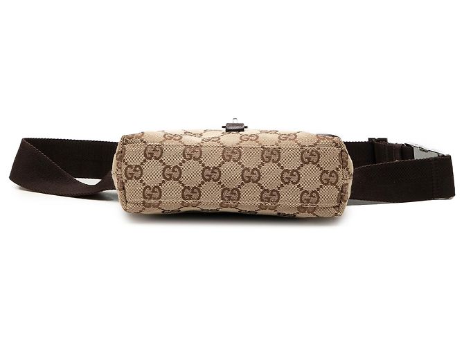 Gucci Jackie Gürteltasche aus beigem GG Canvas - Ansicht 3