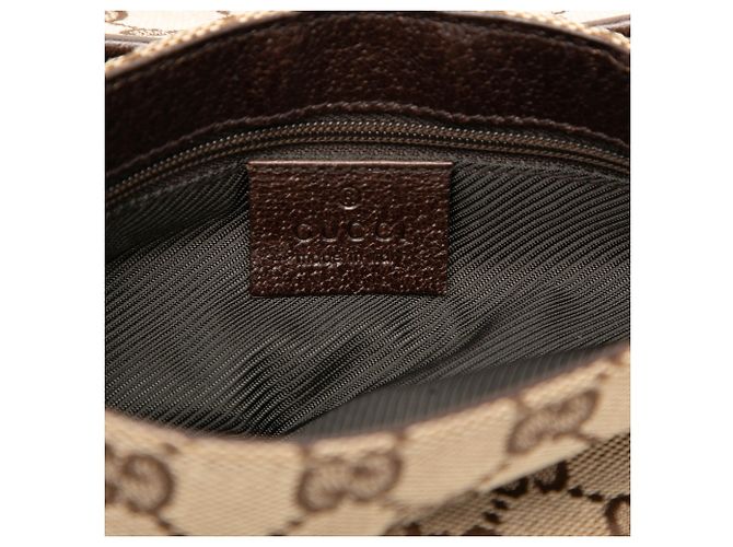 Gucci Jackie Gürteltasche aus beigem GG Canvas - Ansicht 5