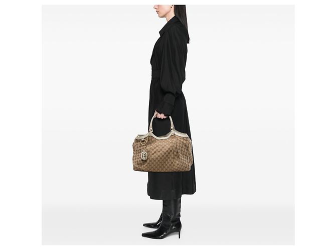Gucci Sukey Tote Large aus GG Canvas beige - Ansicht 6