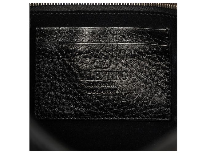 Valentino Rockstud Messenger-Tasche aus schwarzem Leder - Ansicht 5