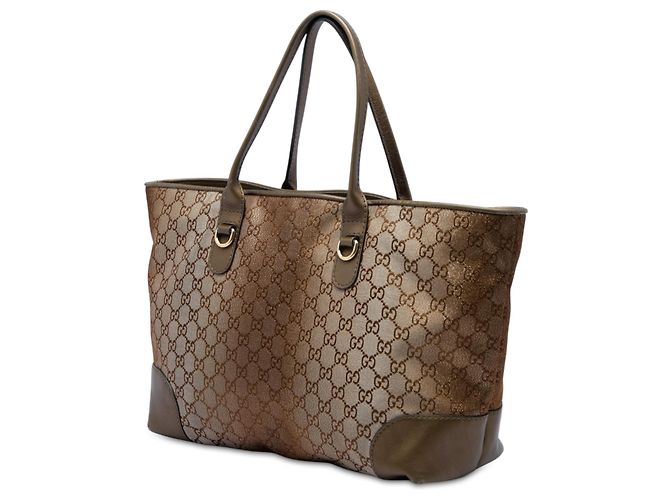 Tote Gucci Brown GG Lurex Heart Bit Marrone Bronzo - vista 2