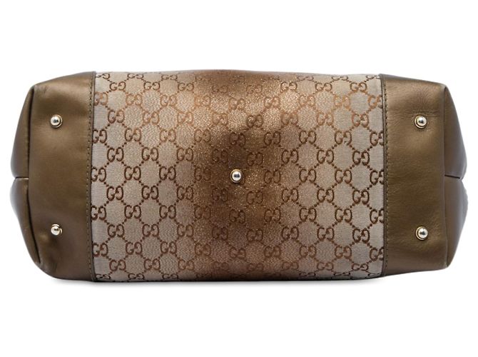 Tote Gucci Brown GG Lurex Heart Bit Marrone Bronzo - vista 3