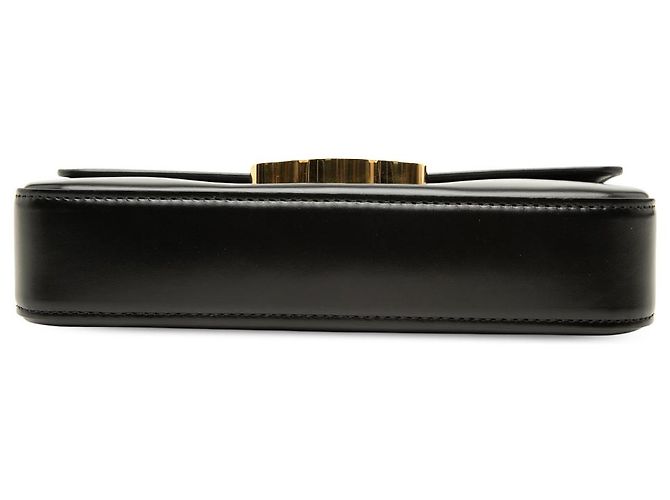 Céline Borsa a tracolla Celine Claude in pelle di vitello lucida nera Triomphe Nero - vista 3