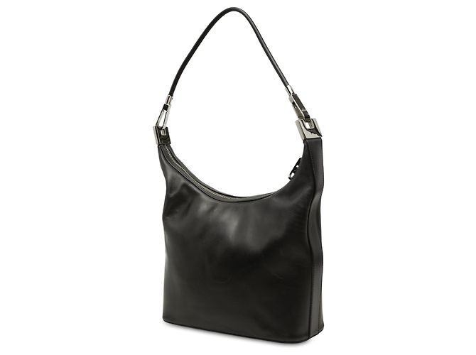 Borsa a tracolla Gucci in pelle di vitello nera Nero - vista 2