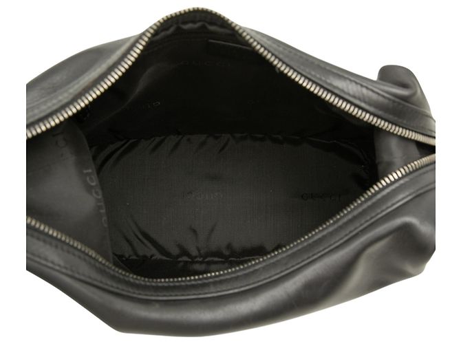 Borsa a tracolla Gucci in pelle di vitello nera Nero - vista 4