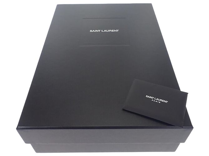Autre Marque Saint Laurent Le 5 a 7 in camoscio marrone con rifiniture in shearling - vista 14