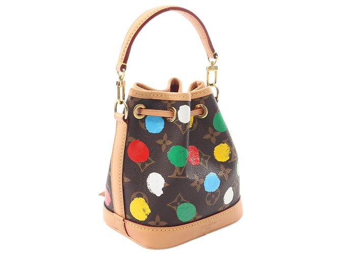 Louis Vuitton Brown Yayoi Kusama Monogram Painted Dots Nano Noe Marrone - vista 2