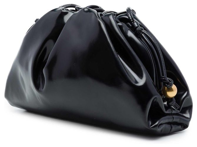 Knot Bottega Veneta The Mini Pouch in vitello spazzolato nero - vista 2