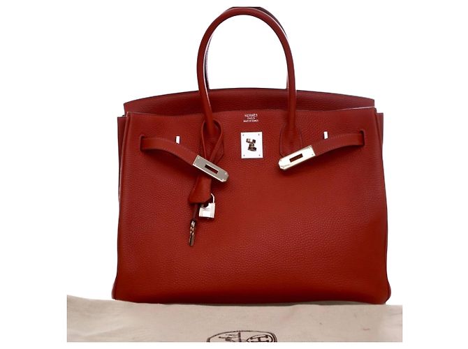 Hermès Red Togo Birkin Retourne 35 Rosso - vista 15