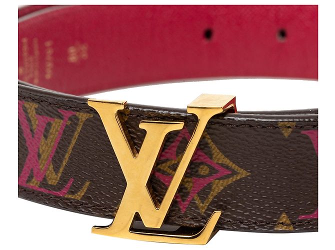 Louis Vuitton Brown Monogram Rainbow LV Initiales Wendelgürtel Braun - Ansicht 5