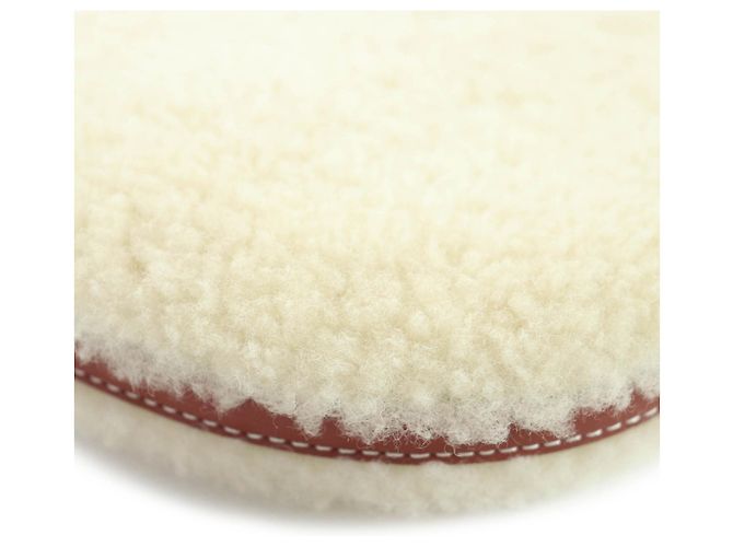 Bolsa conversível Loro Piana Mini em shearling com acabamento em couro de bezerro branco Cru - vista 7