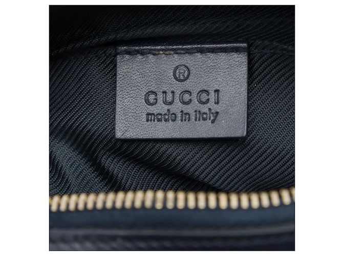 Pouch Gucci in tela GG beige con banda Web - vista 5