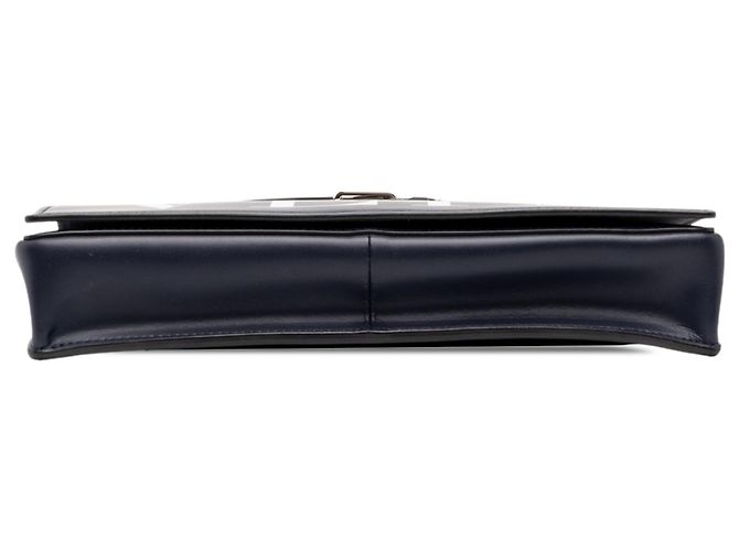 Borsa a tracolla con patta VLTN in pelle nera Valentino Nero - vista 3