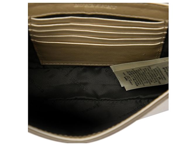 Borsa a tracolla Berkeley Burberry in vitello metallizzato con borchie dorate D'oro - vista 4