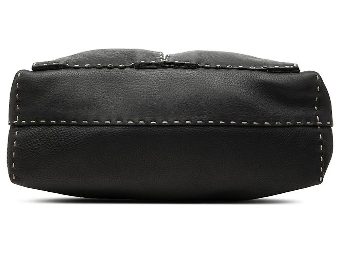 Borsa a tracolla Selleria Fendi in pelle nera Nero - vista 3