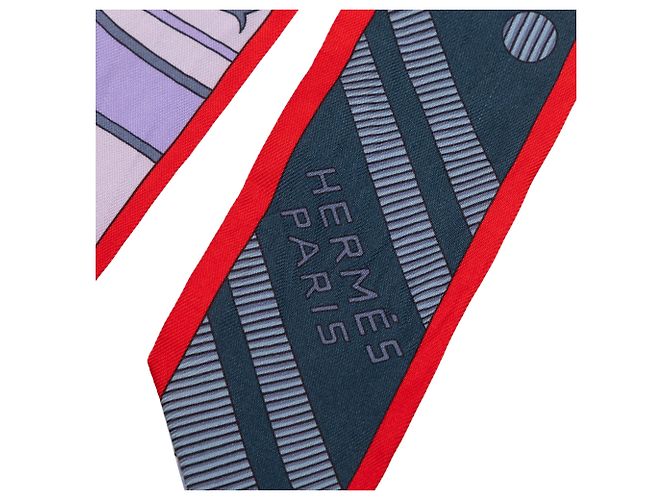 Hermès Purple Balade en Berline Seidentuch Twilly Lila - Ansicht 3
