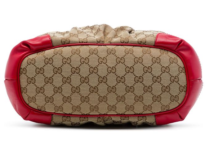 Borsa Satchel Gucci Beige GG Canvas Sukey - vista 3