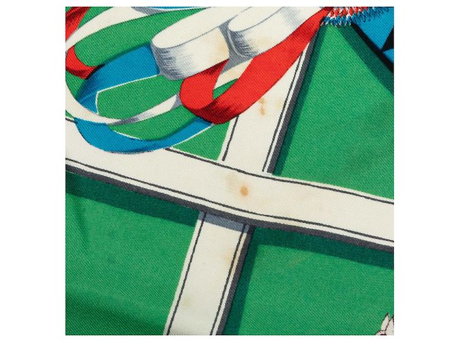 Hermès Green Couvertures Et Tenues De Jour Seidentuch 90 Grün - Ansicht 5