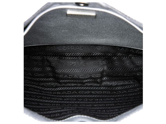 Borsa a tracolla Cleo Prada in pelle spazzolata argento - vista 4