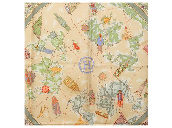 Hermès Yellow Www.hermes.com Silk Scarf 90 - view 2