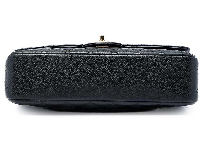 Chanel Black Medium Classic Caviar Double Flap Nero - vista 3