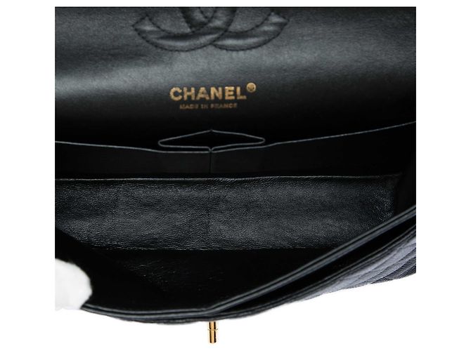 Chanel Black Medium Classic Caviar Double Flap Nero - vista 4