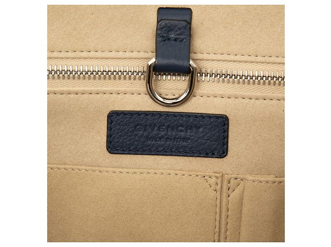 Borsa Satchel Givenchy Blue Small in pelle di vitello grana grossa con chiusura Shark Blu navy - vista 5