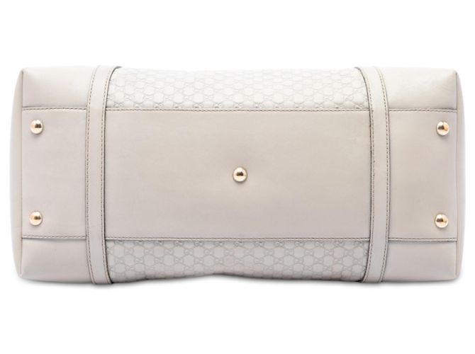 Bolso Gucci Nice Dome Satchel Large Microguccissima Blanco - vista 3