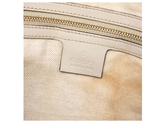 Bolso Gucci Nice Dome Satchel Large Microguccissima Blanco - vista 5