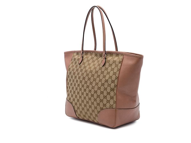 Gucci Bree Tote aus beigem GG Canvas - Ansicht 2