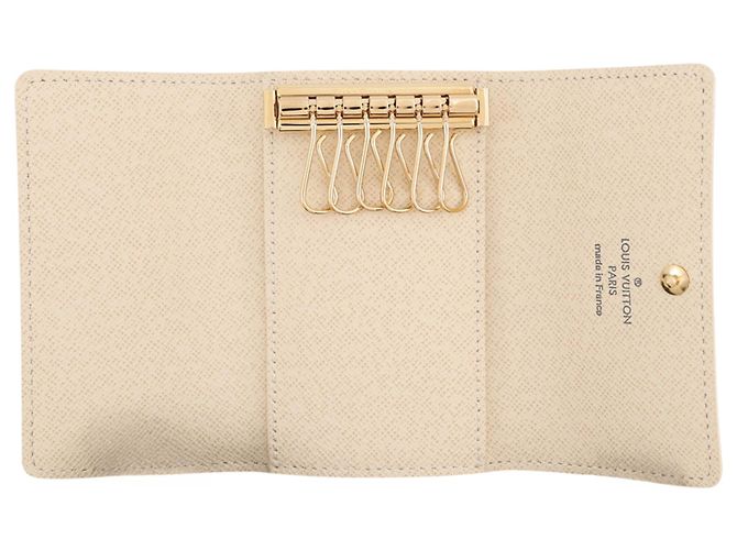 Louis Vuitton White Damier Azur 6 Key Holder Blanc - vue 4
