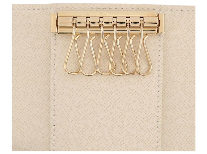 Louis Vuitton White Damier Azur 6 Key Holder Blanc - vue 6