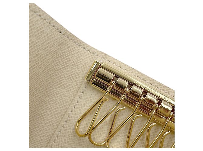 Louis Vuitton White Damier Azur 6 Key Holder Blanc - vue 7
