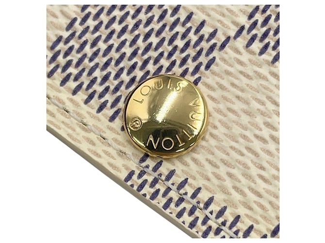 Louis Vuitton White Damier Azur 6 Key Holder Blanc - vue 8