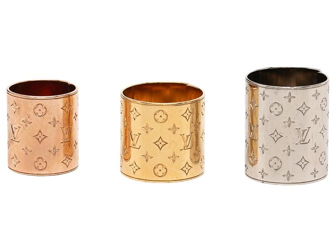 Set di anelli Nanogram in ottone dorato Louis Vuitton D'oro - vista 2